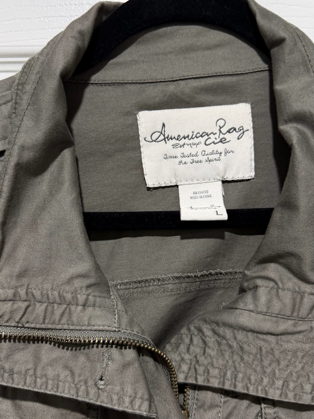 Olive Embroidered Utility Jacket - Picture 3 of 3
